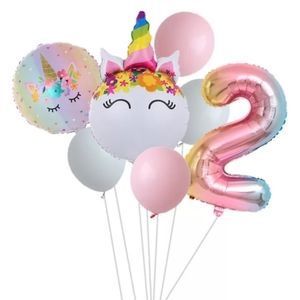 Unicorn Birthday Balloon Set